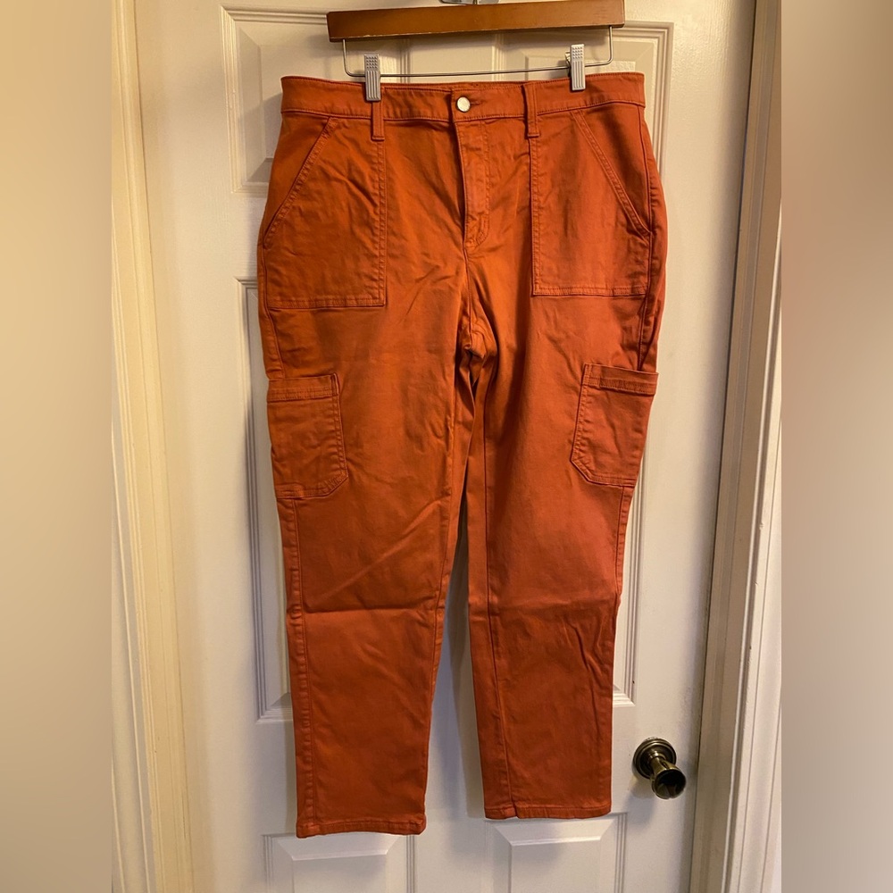 Banana Republic Women’s Rust Chino Cargo Pants size 14